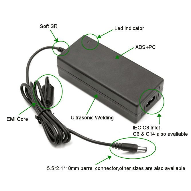 Factory cheap price synchronous rectification new 72w power supply adaptor C8 12volt 6amp 100-240v input 12v 6a ac dc adapters